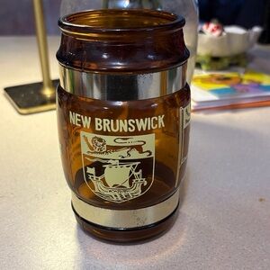 Vintage New Brunswick Amber Glass Mug